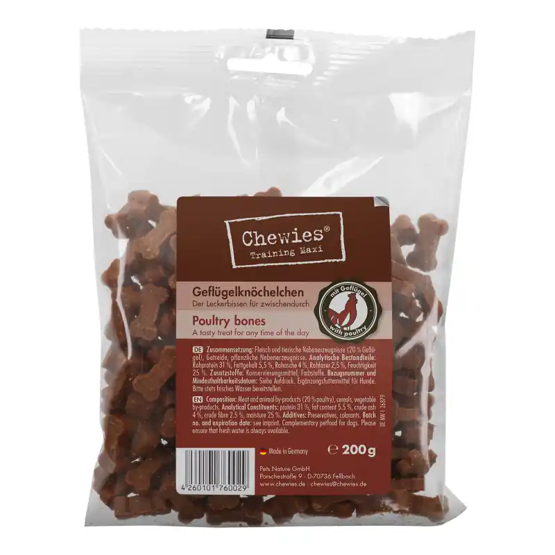 Chewies Trainingsknöchelchen Geflügel 200 g Neu